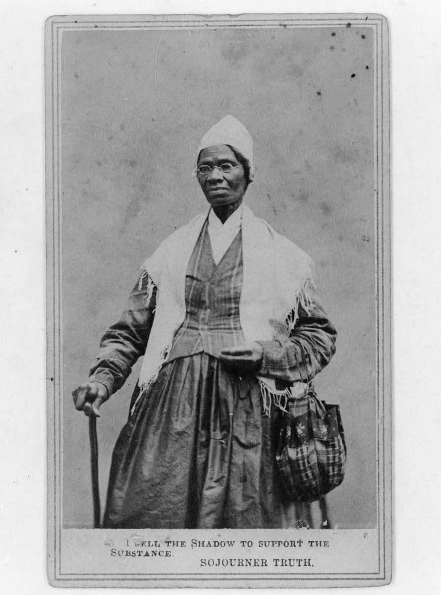 An archival portrait of Sojourner Truth.