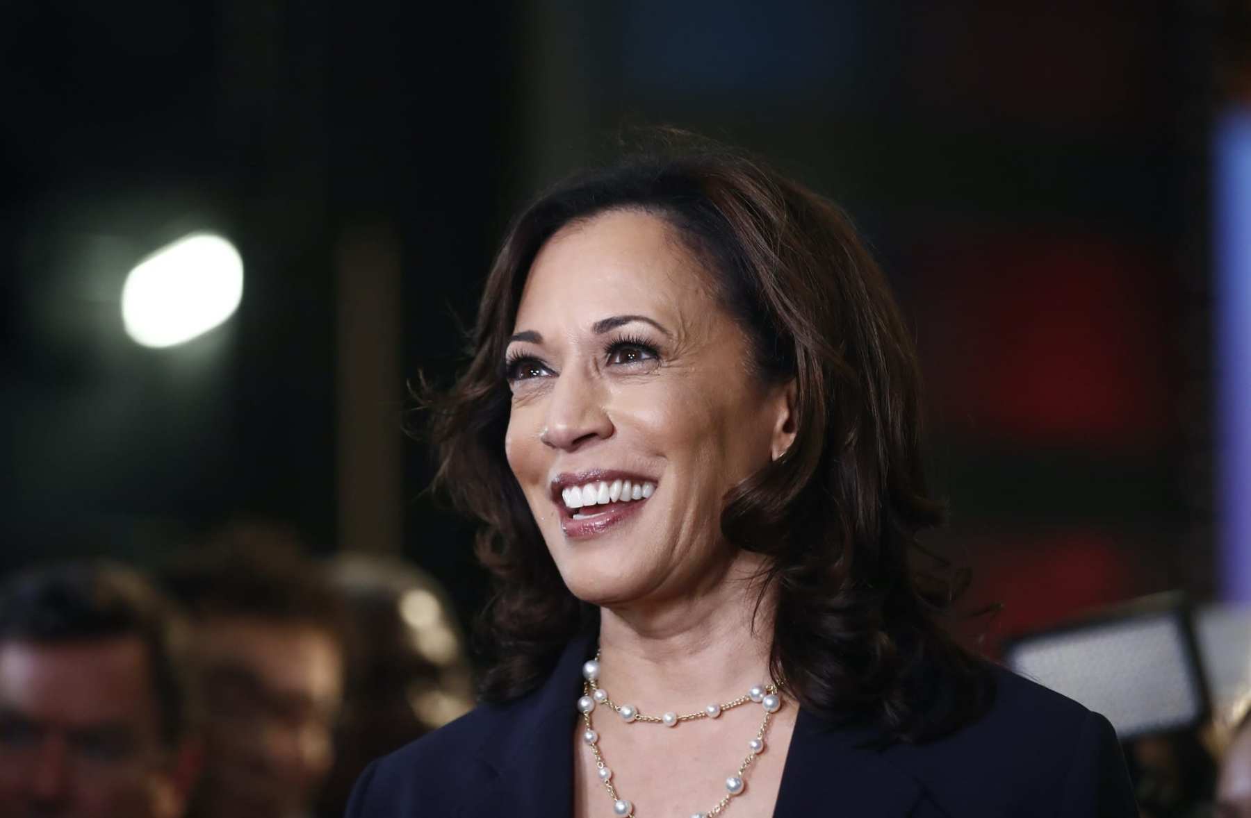 Kamala Harris smiling.