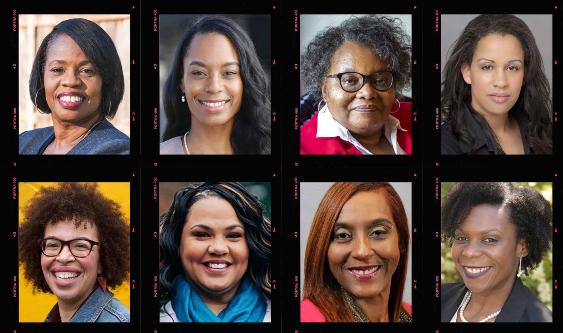 A photo composite of eight Black women running for statehouse positions in Washington.