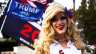 Lady Maga USA, a drag queen, at a rally in West Hollywood.