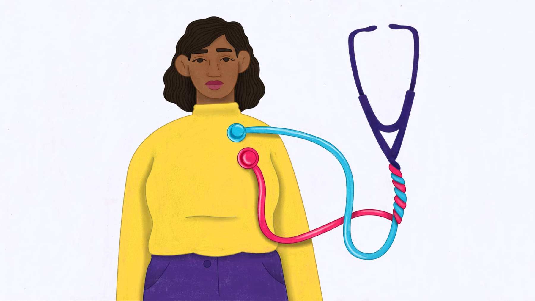 Women and Health Care Illustration