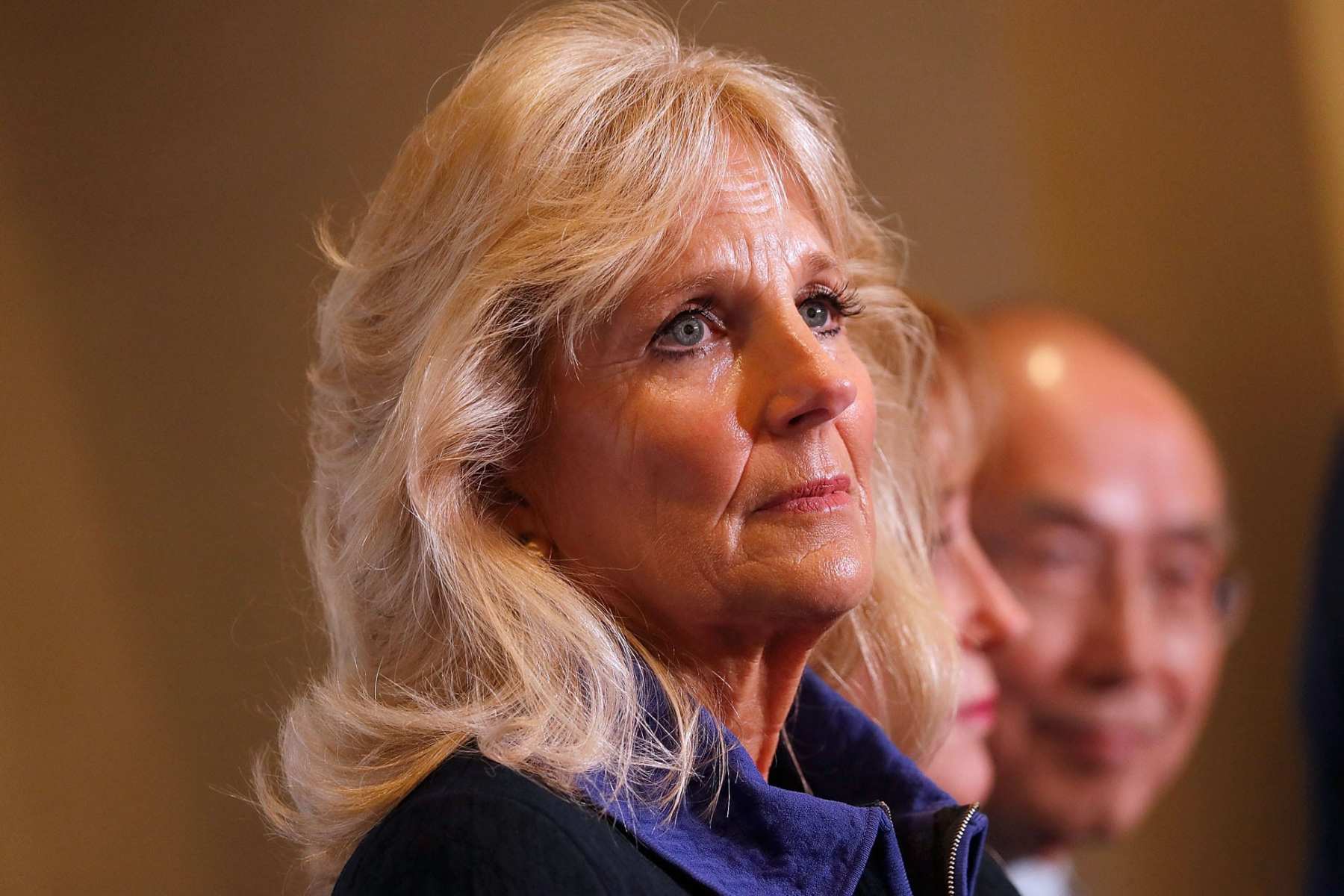 A close-up photo of Jill Biden.