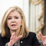 U.S. Senator Marsha Blackburn speaking at a senate hearing.