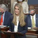 Sen. Kelly Loeffler speaks as the Senate reconvenes after protesters stormed into the U.S. Capitol on January 6, 2021.