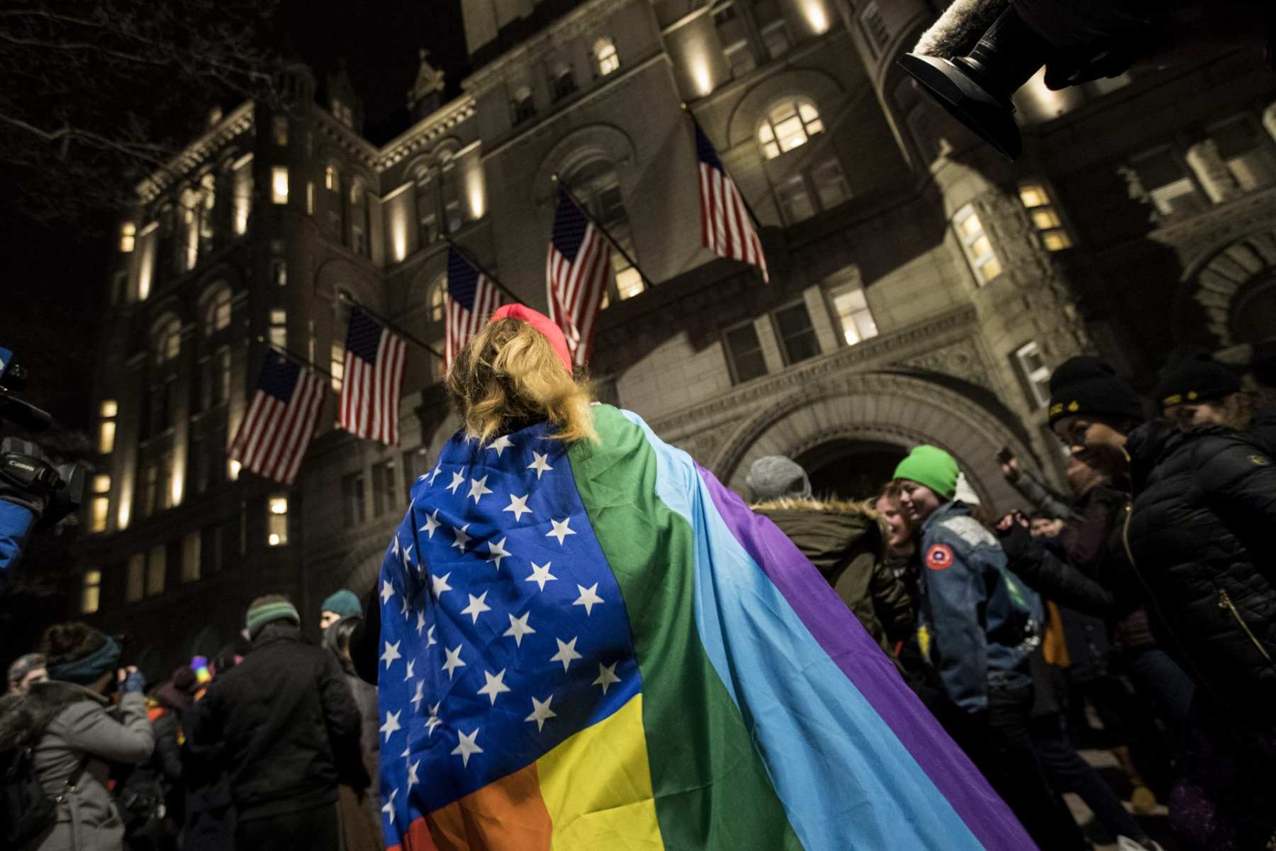 Activists Protest Trump's Executive Orders In Washington DC.