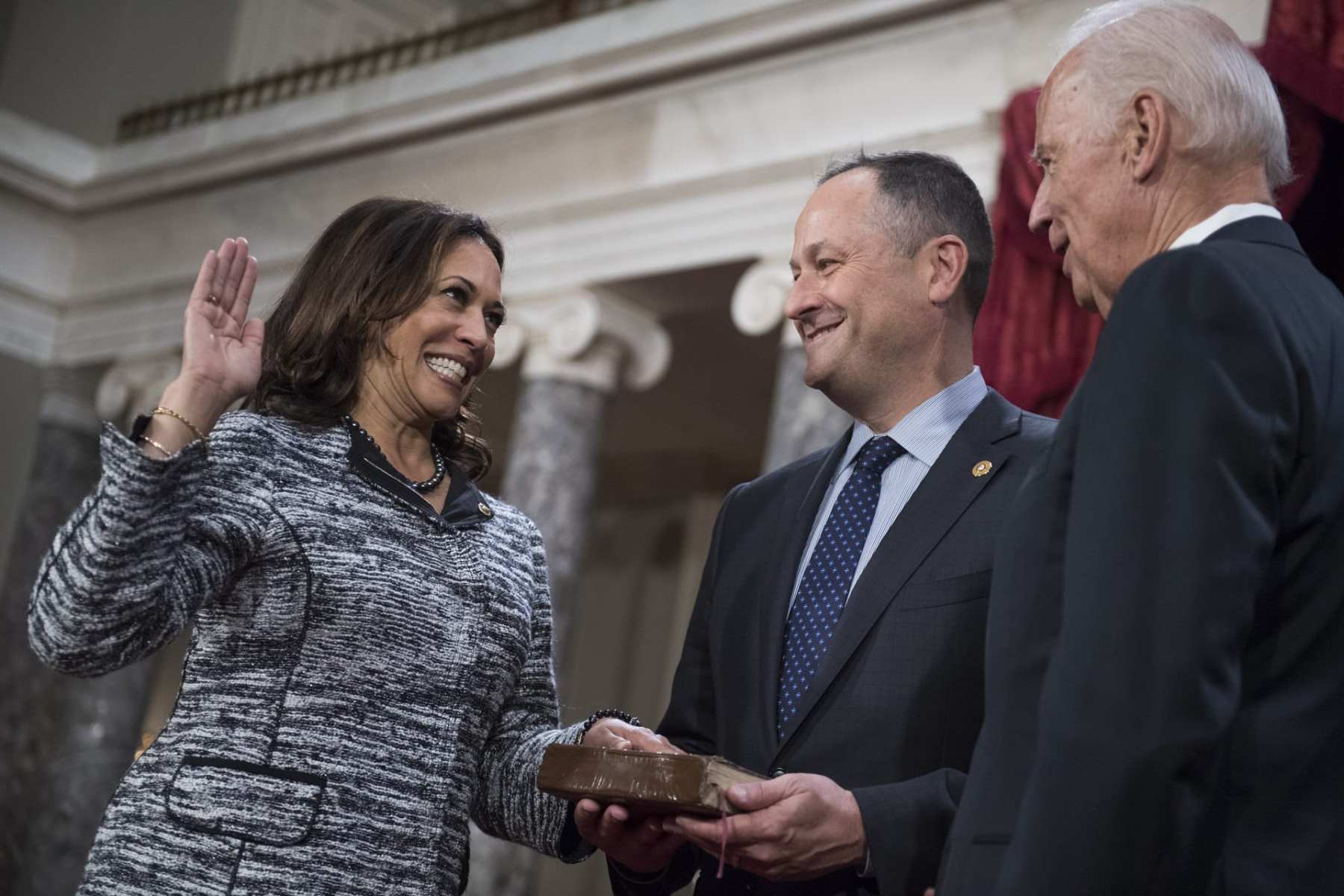 Kamala Harris is sworn in as a senator in 2017