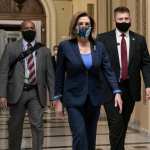 Nancy Pelosi in the Capitol on Tuesday, Jan. 12.