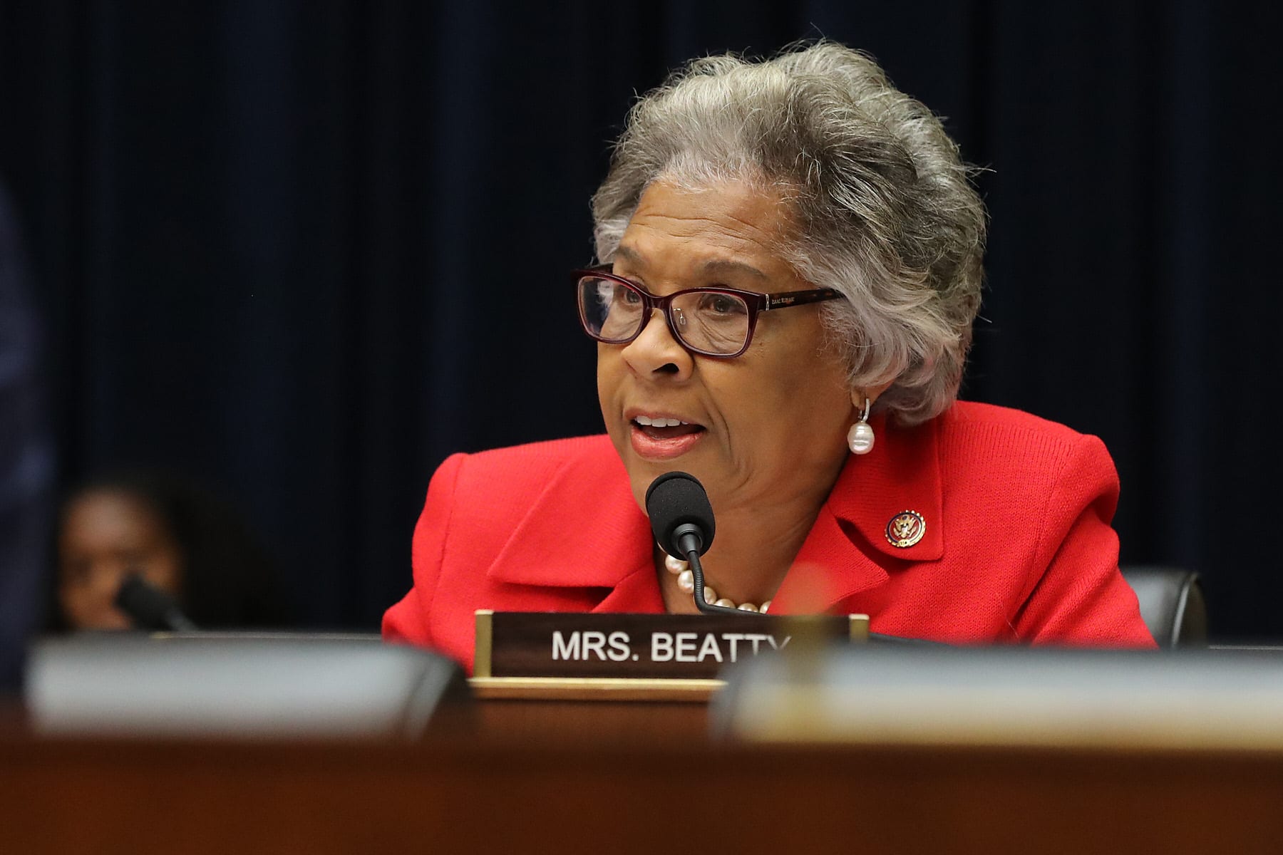 Rep. Joyce Beatty asks questions at a hearing.