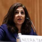 Neera Tanden speaks at Senate hearing.