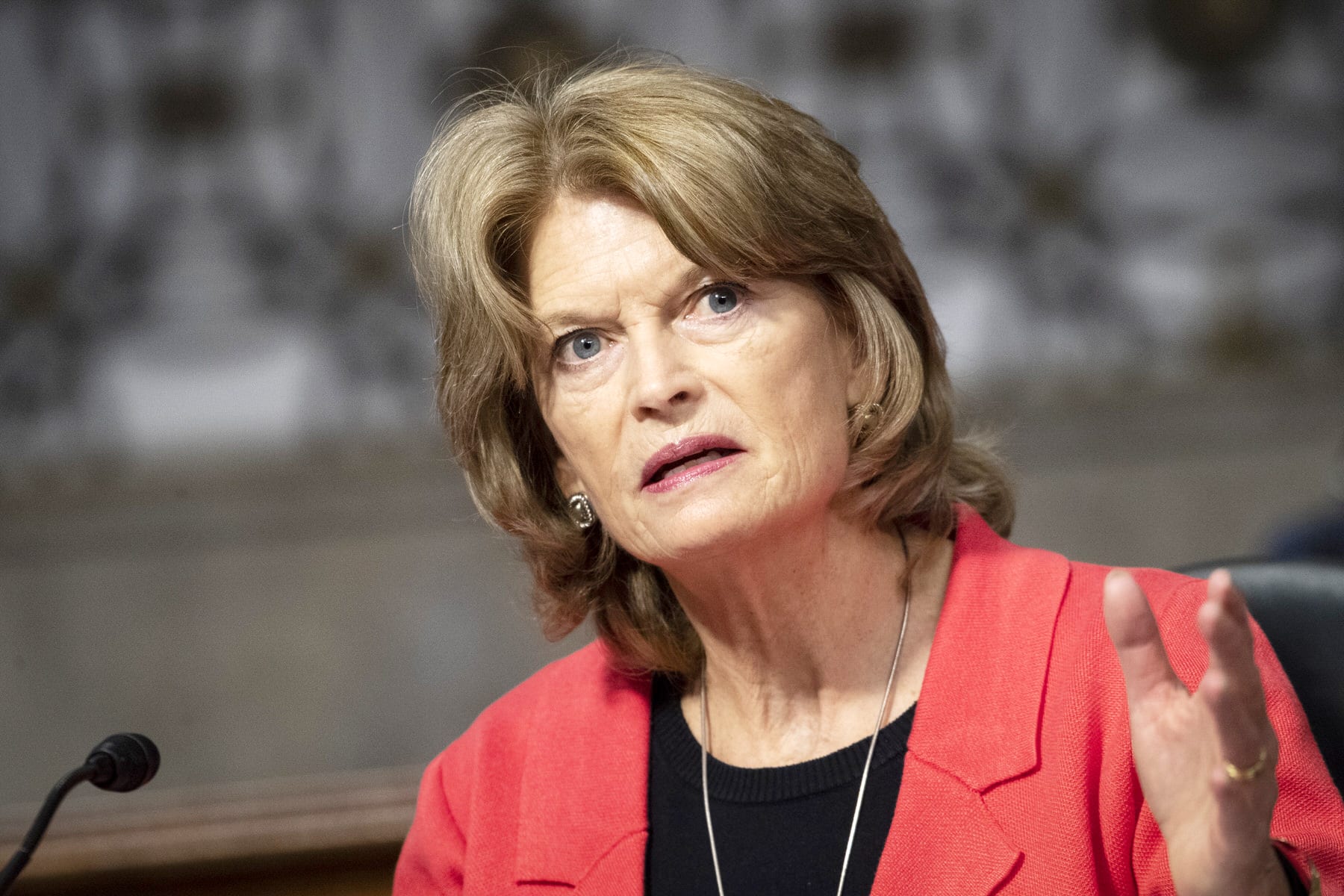 Sen. Lisa Murkowski, R-Alaska, speaks during the Senate Energy and Natural Resources Committee.