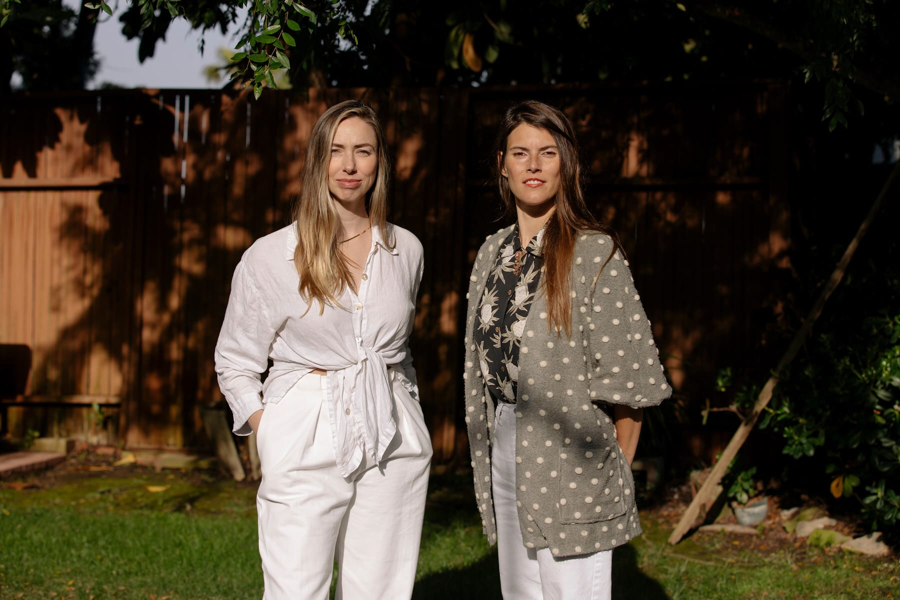 Kasey Edwards, founder and CEO of Helpr, Becka Klauber Richter, president of Helpr, pose for a portrait.