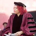 Nikole Hannah-Jones in robes at the Morehouse commencement.