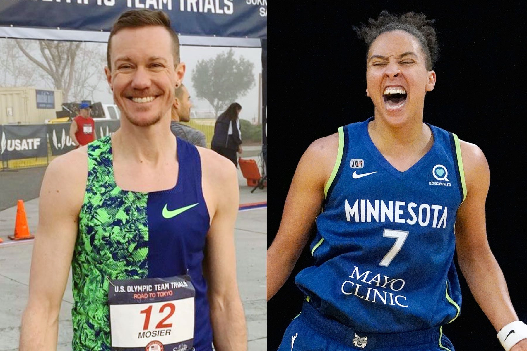 Trans athletes Chris Mosier and Layshia Clarendon.