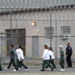 Women walk on a road at the women-only Taconic Correctional Facility in Bedford Hills, N.Y., Wednesday, March 28, 2012. (AP Photo/Seth Wenig)