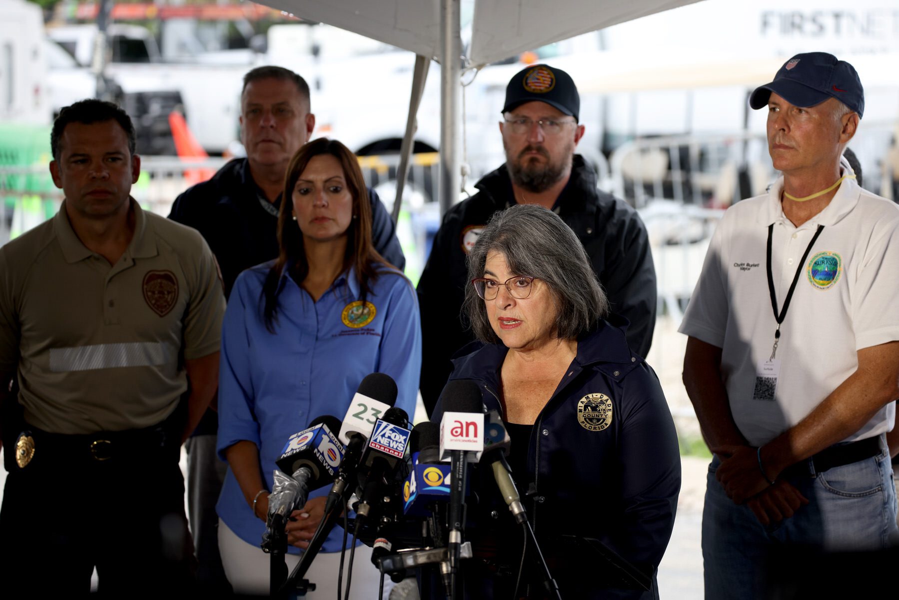 Miami-Dade County Mayor Daniella Levine Cava speaks at a news conference.