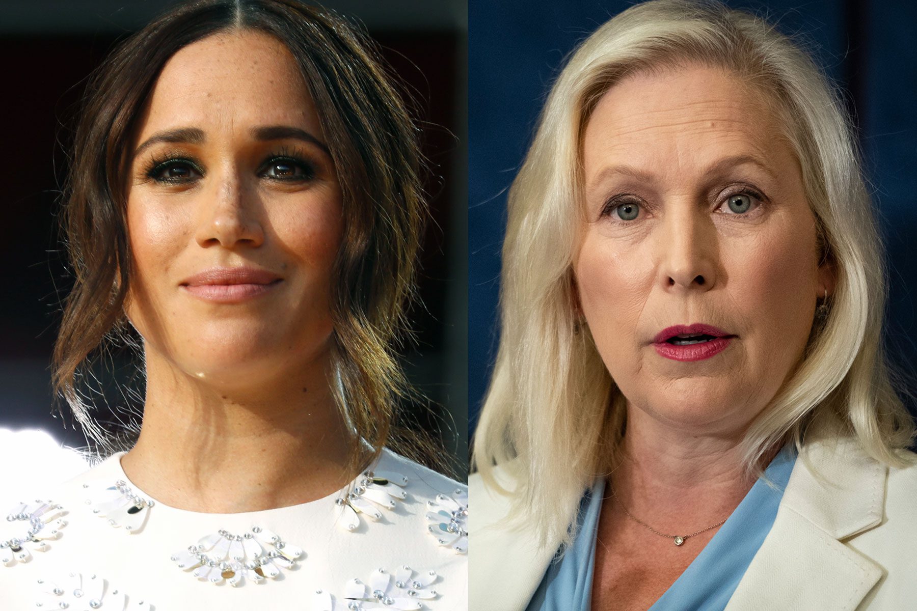 A composite of Meghan, Duchess of Sussex and Sen. Kirsten Gillibrand (D-NY).