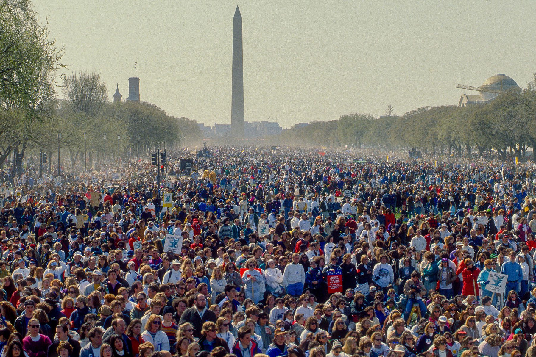 Attendees of the March for Women's Lives on the National Mall