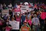 Protesters take part in the Women's March.