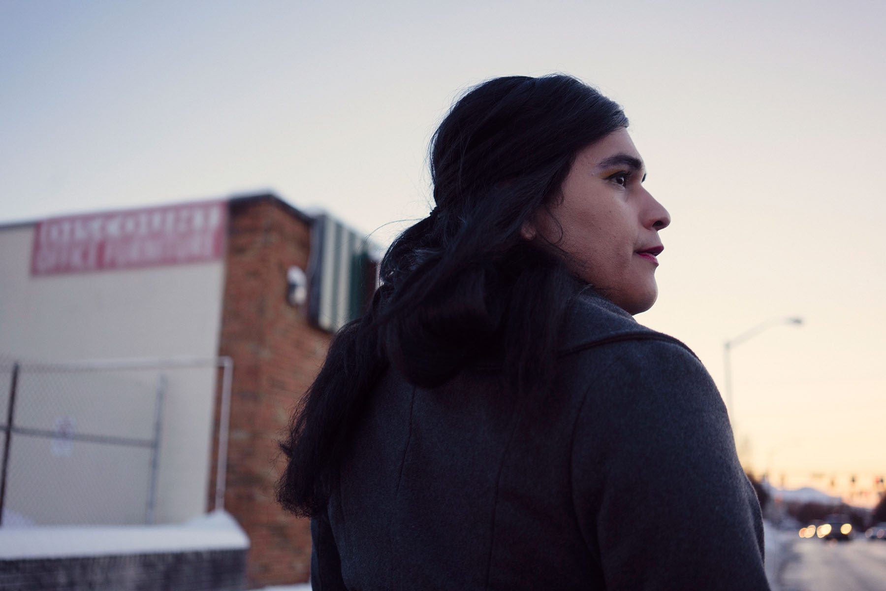 Portrait of a young transgender indigenous woman