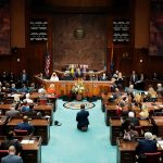 Gov. Doug Ducey gives his state of the state address at the Arizona Capitol.