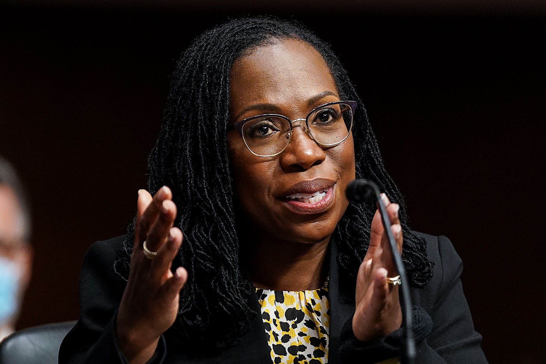 Ketanji Brown Jackson testifies before a Senate Judiciary Committee.