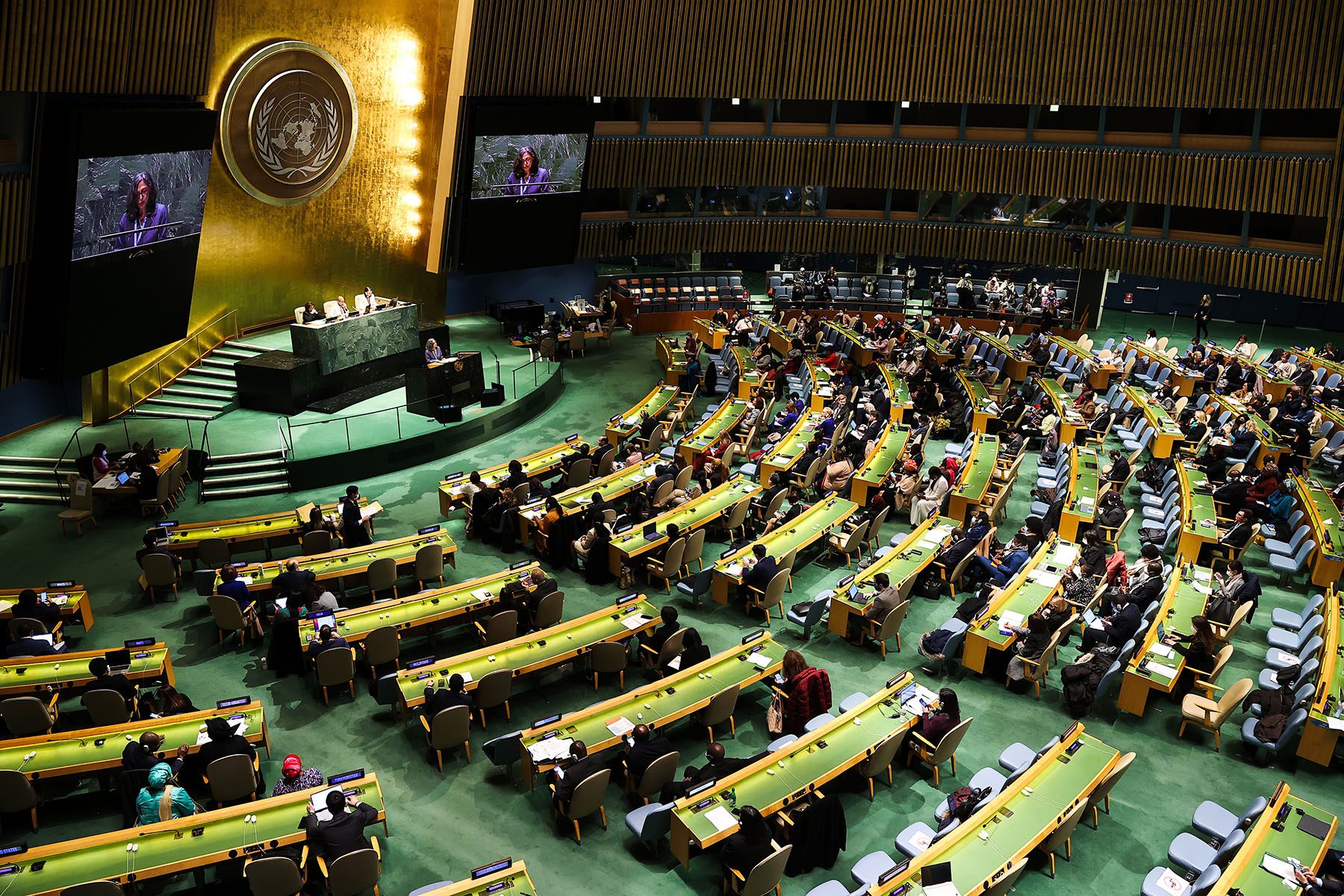 A general view of the Commission on the Status of Women at the United Nations headquarters.