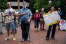 People attend a rally against critical race theory being taught in schools.