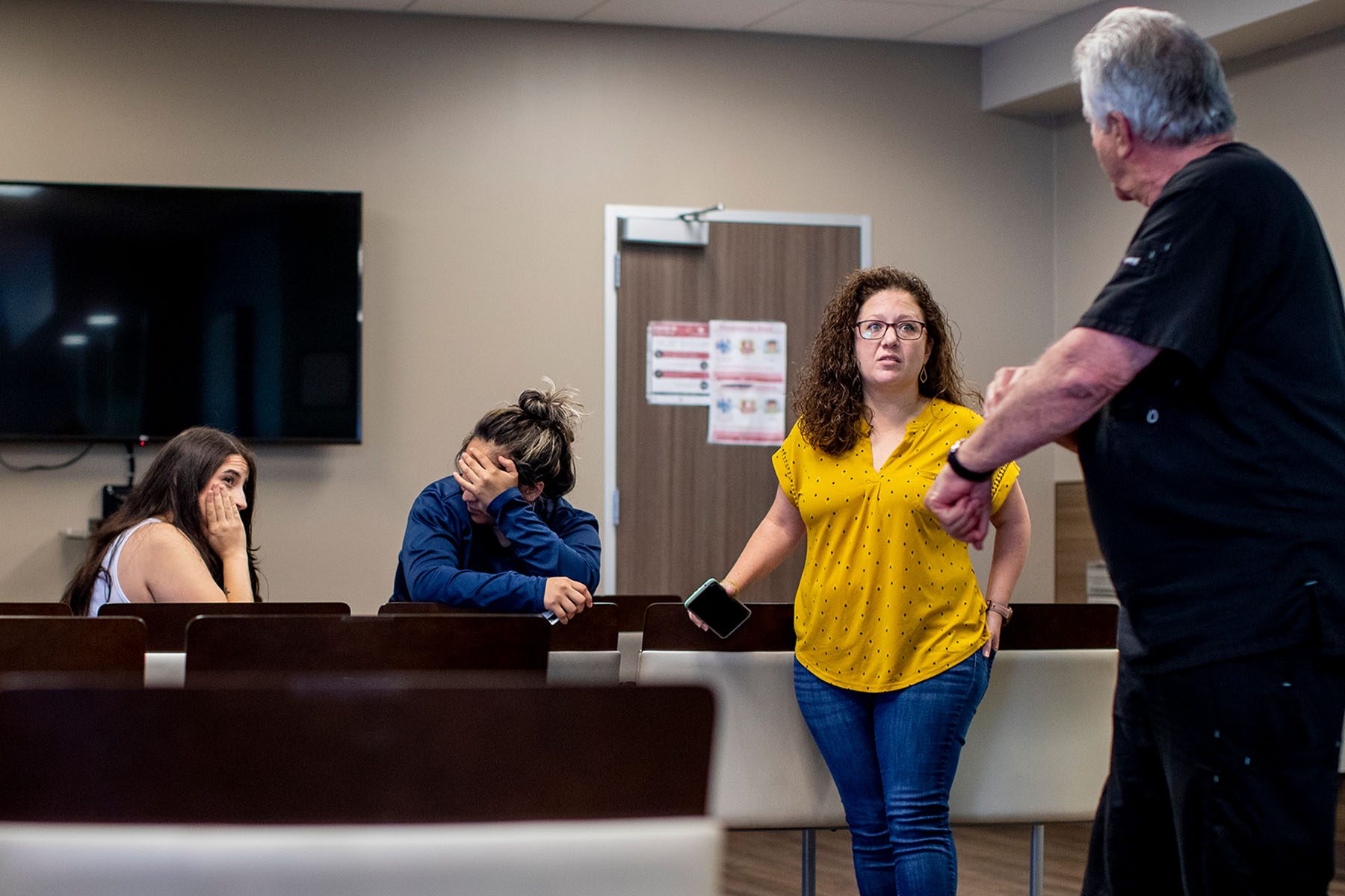 Andrea Gallegos and her staff are stunned moments after the Supreme Court overturned Roe v. Wade.