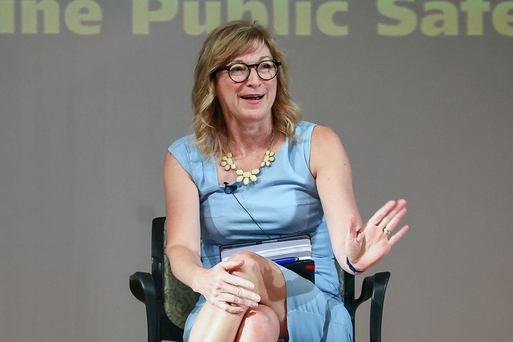 Jean Peters Baker participates in a panel.