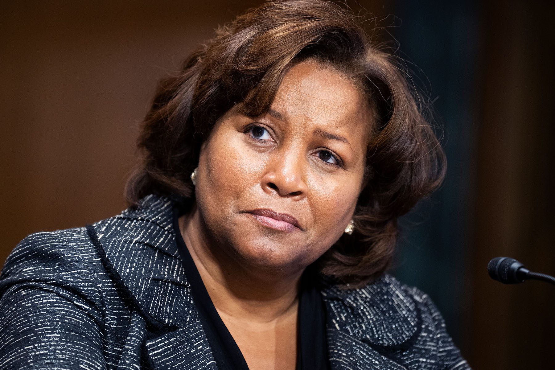 J. Michelle Childs testifies during her Senate Judiciary Committee confirmation hearing.