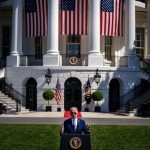 President Biden delivers remarks from the South Lawn of the White House.