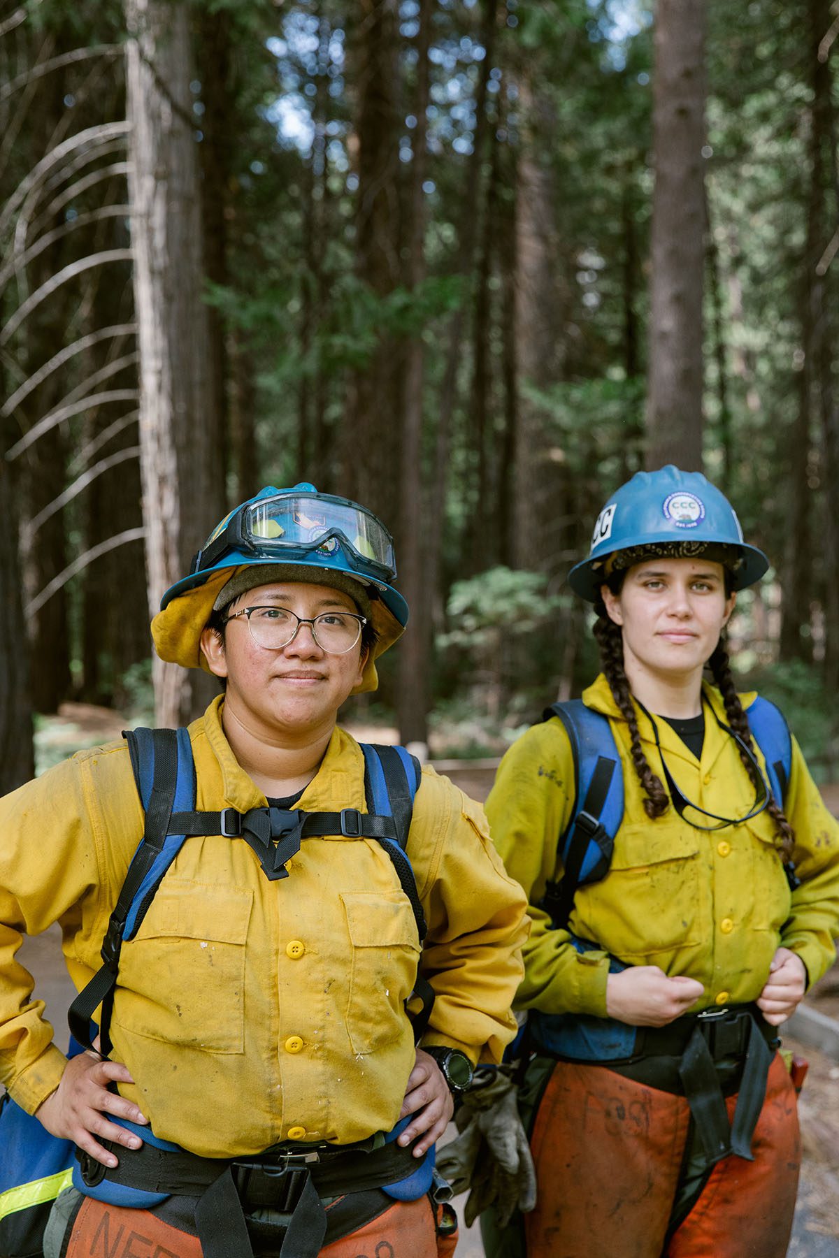 Mirena Camey, 25, and Guadalupe Ruiz, 25 pose for a portrait in Yosemite National Park.