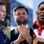 U.S. Senate republican candidates Blake Masters, J.D. Vance and Hershel Walker