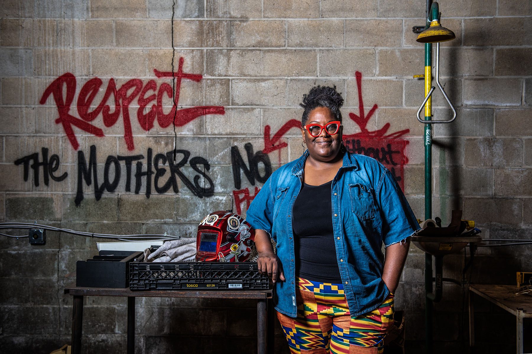 Michelle Browder poses for a portrait in her studio.