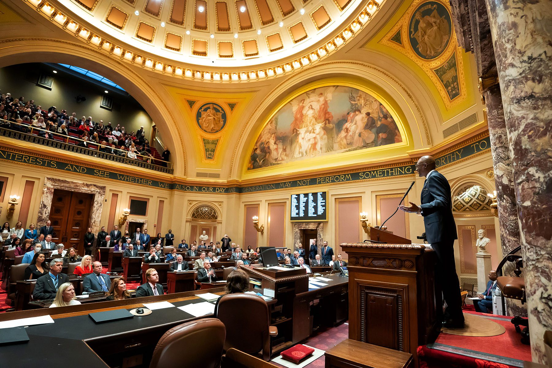 Sen. Bobby Joe Champion presides over the Minnesota Legislature.