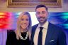 Amanda and Josh Zurawski pose for a picture together as they visit the White House ahead of attending the State of the Union.