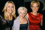 Emily Robison, Natalie Maines and Martie Maguire of The Chicks pose for a portrait as they arrive for an event circa 1998