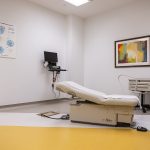 An exam table is seen at a Planned Parenthood Health Center in Louisville, Kentucky.