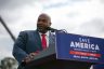 Lt. Gov. Mark Robinson speaks before a rally for former U.S. President Donald Trump.