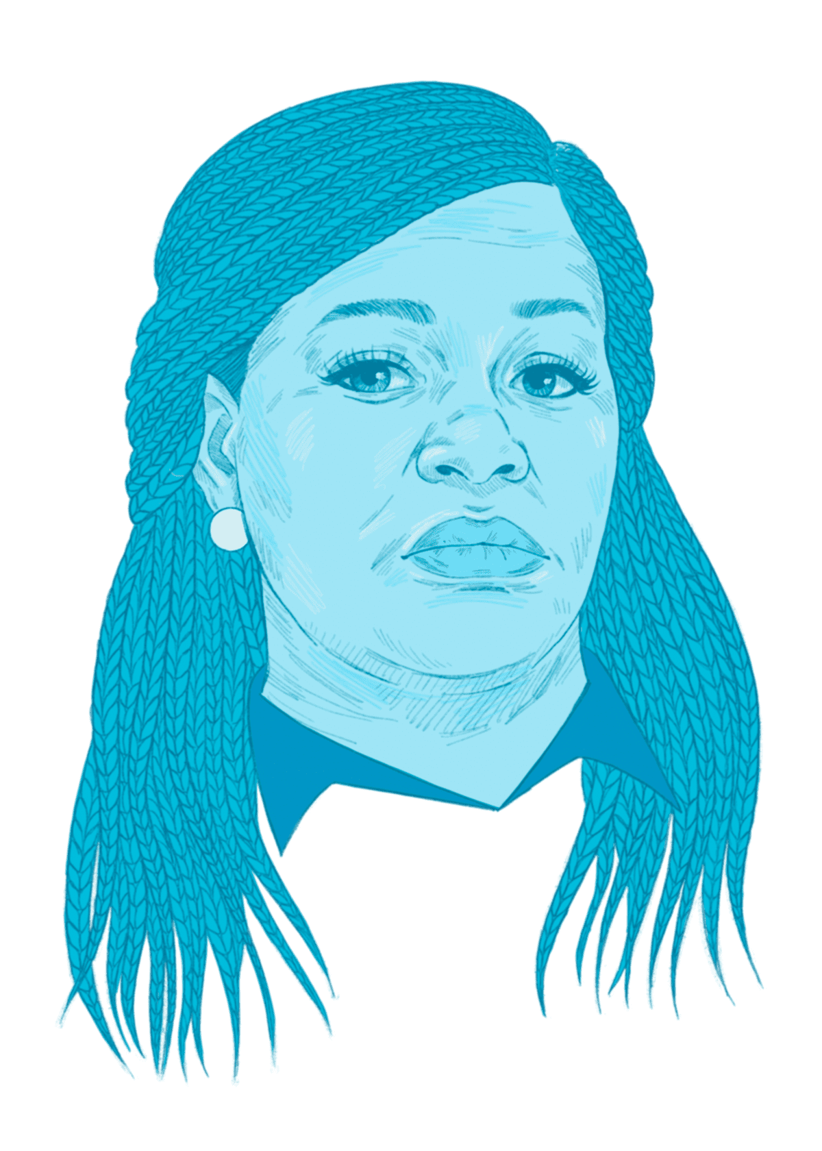 Illustrated portrait of Cori Bush