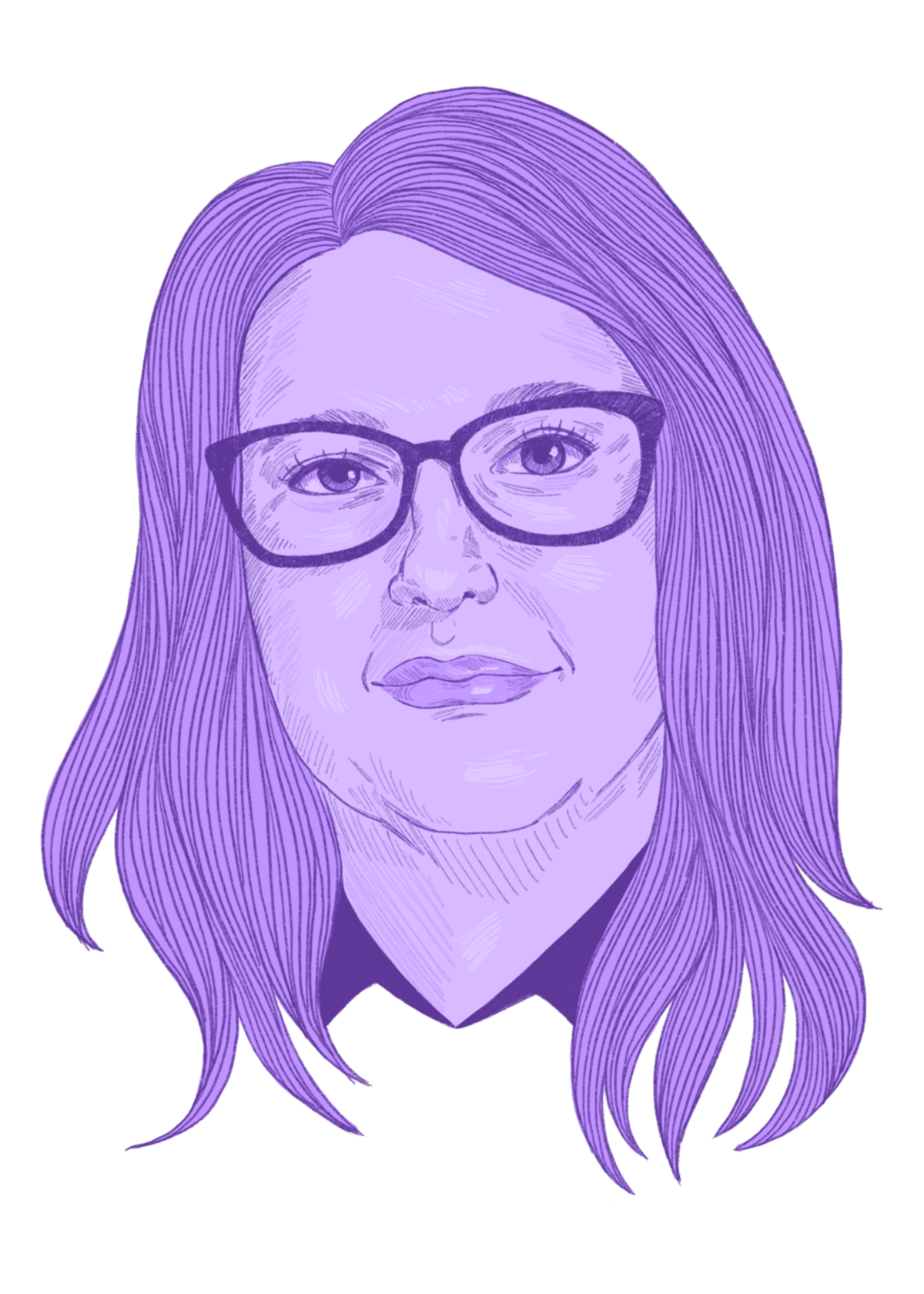 Illustrated portrait of Kristan Hawkins