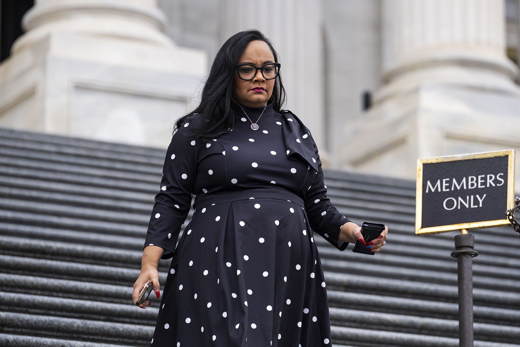 Rep. Nikema Williams is seen on the House steps of the Capitol.