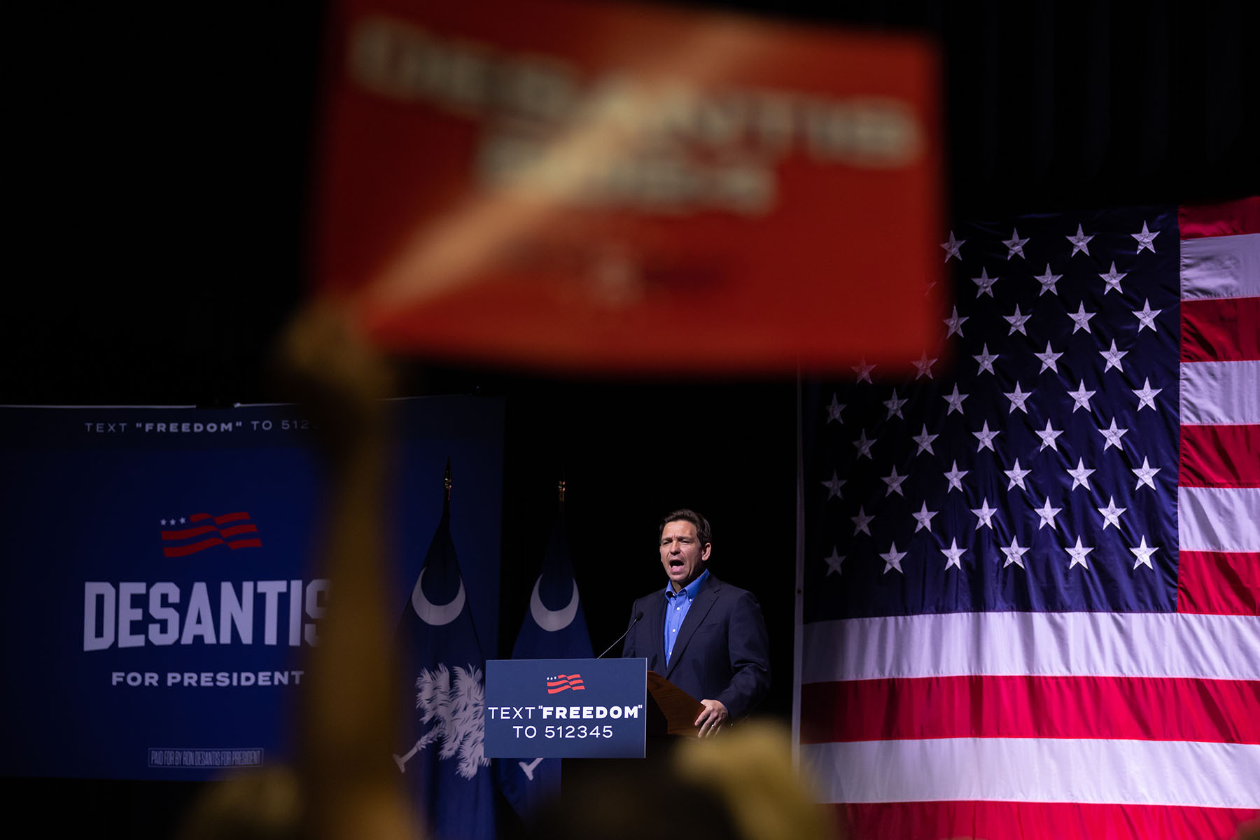 Florida Gov. Ron DeSantis speaks in Greenville, South Carolina on June 2, 2023.