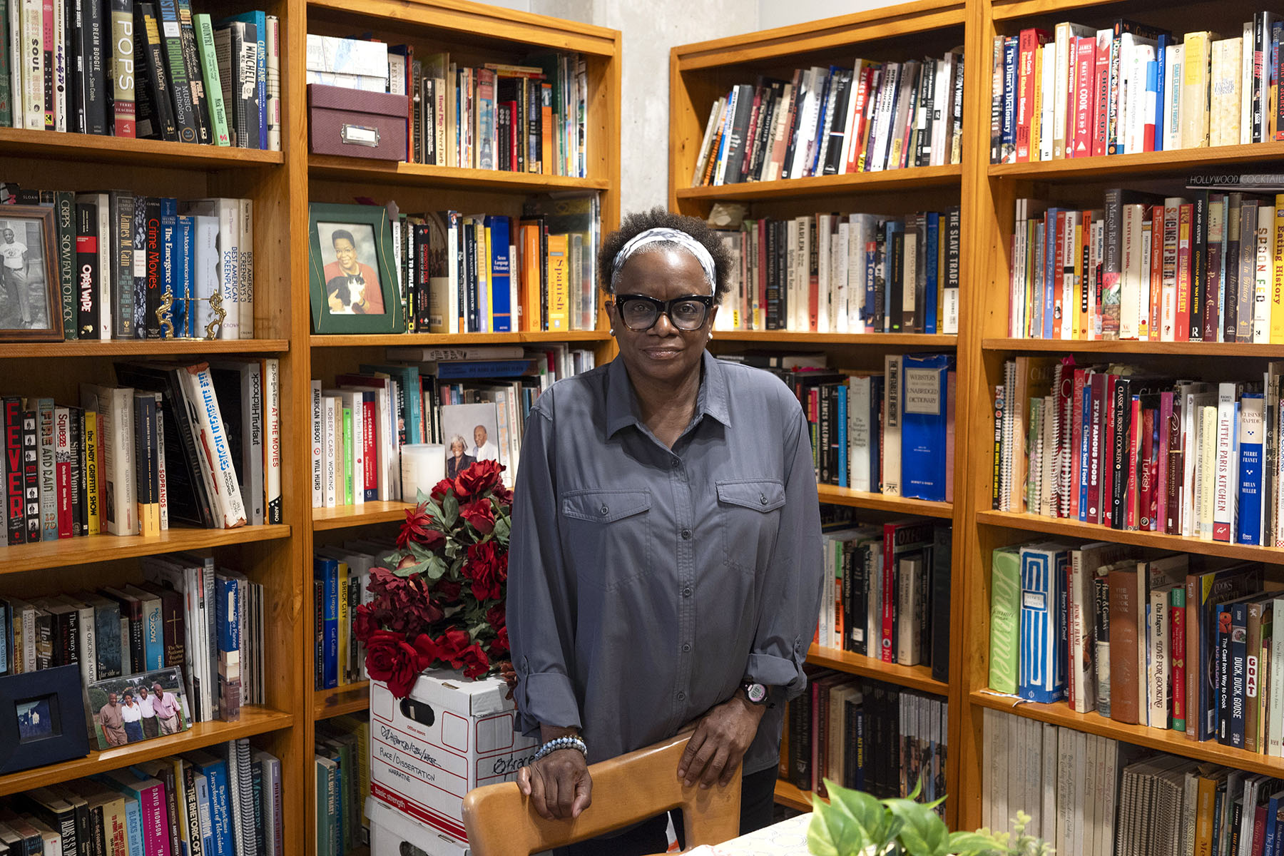 Kathleen McElroy in her apartment in Austin, Texas.