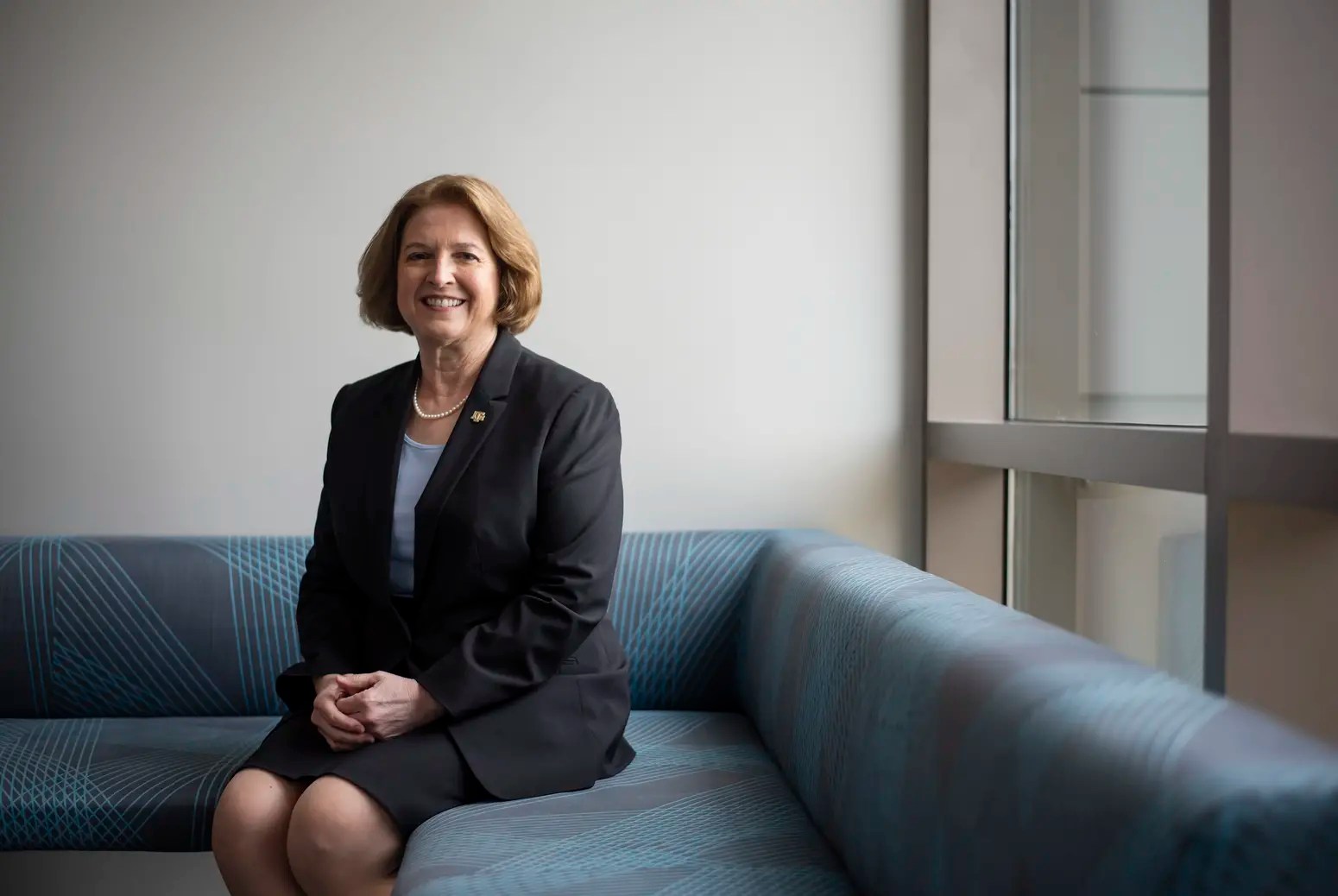 Texas A&M University President M. Katherine Banks at the Zachry Engineering Education Complex in College Station on March 30, 2021.