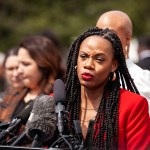 Rep. Summer Lee speaks during a press conference launching Congressional Caucus for the Equal Rights Amendment in March 2023.