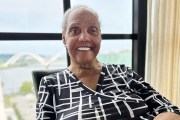 Trans author, activist, and community organizer Miss Major Griffin-Gracy smiles in her hotel room in Washington, D.C.