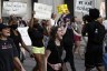 Abortion rights demonstrators gather to protest against the Supreme Court's decision in the Dobbs v Jackson Women's Health case.