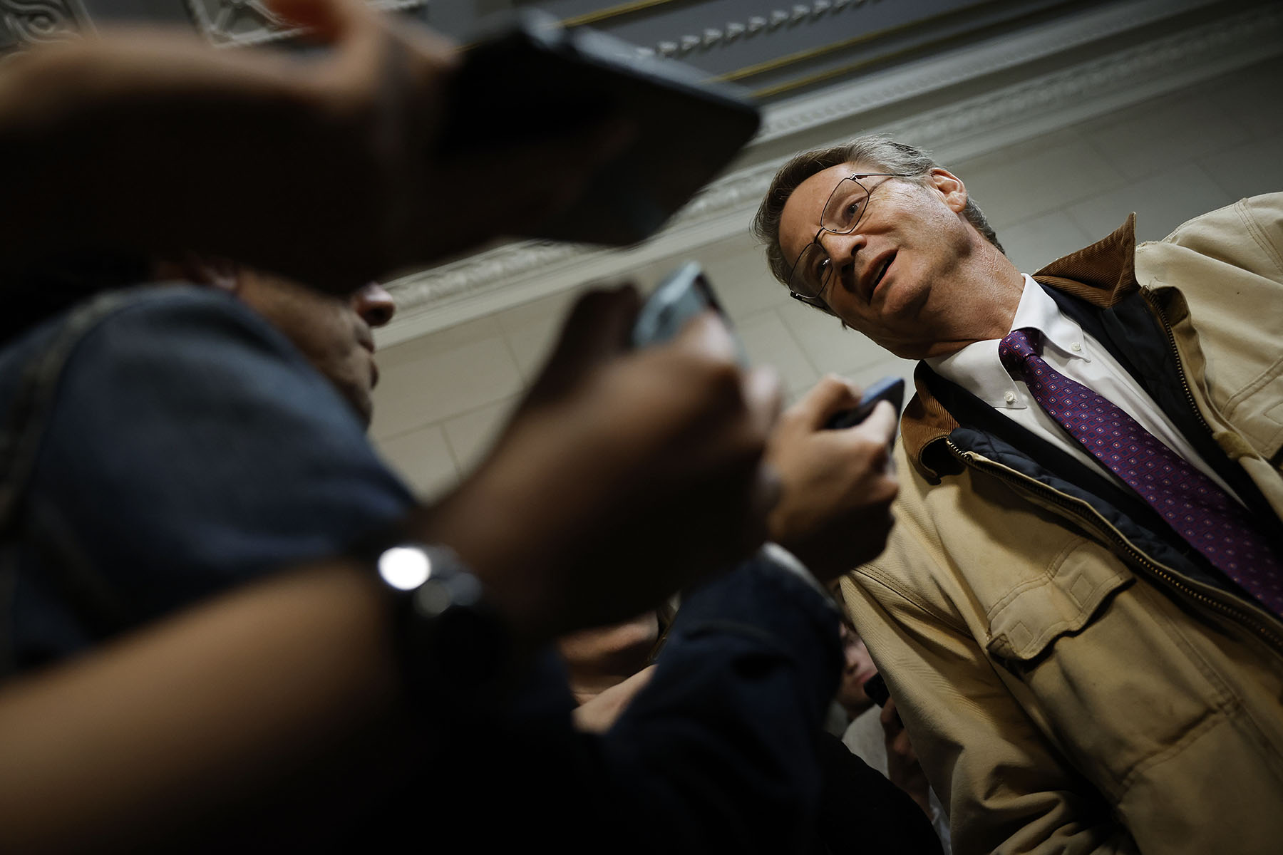 Rep. Tim Burchett speaks to the media during a House Republican candidates forum on Capitol Hill.