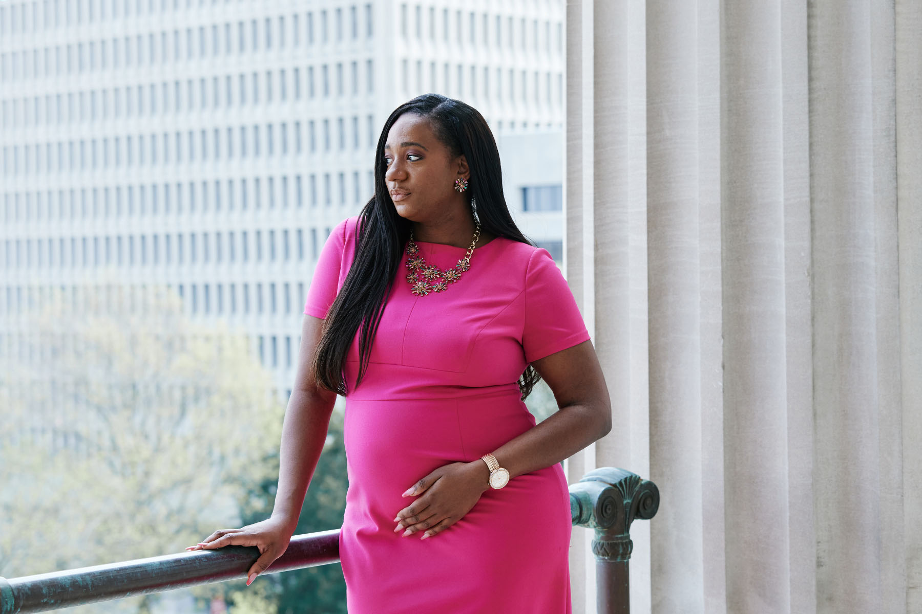 London Lamar poses for a portrait on the balcony of the State Capitol in Nashville.